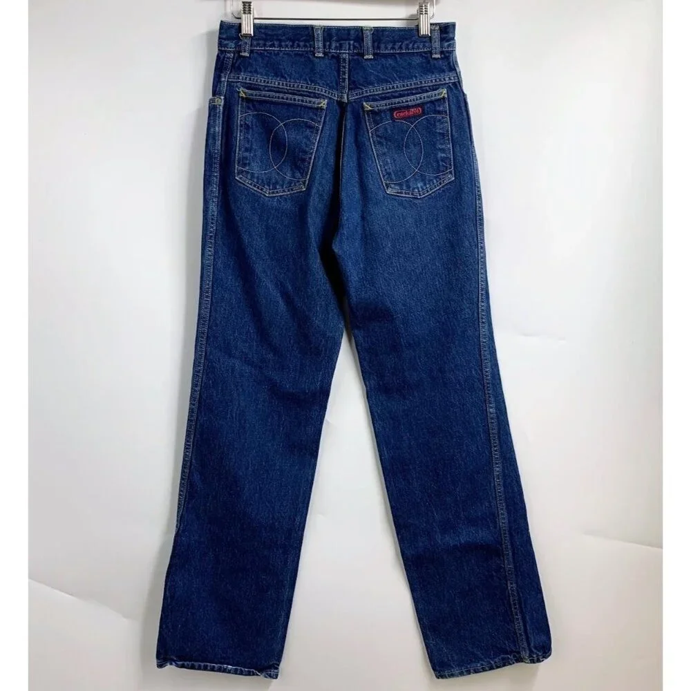 Cacharel Men's 80's 90's Vintage Cotton Straight Leg‎ 5 Pocket Jeans Size 30x32